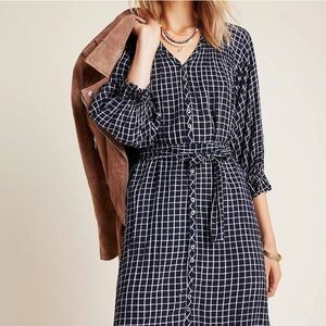 NWT - Anthropologie Sara Smocked Shirtdress - size XS